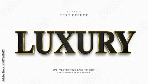 Luxury editable text effect black gold 