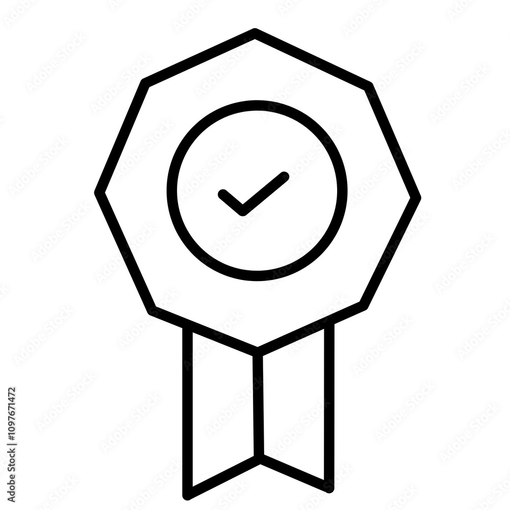 Badge Icon outline design