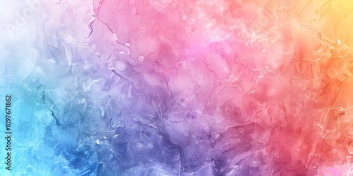 Soft Rainbow Watercolor Background in Pastel Shades Generative AI