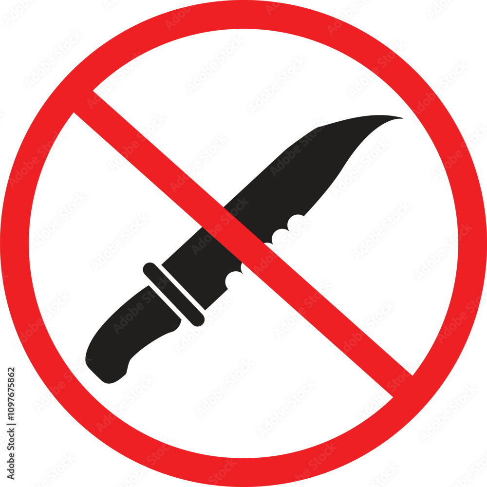 custom made wallpaper toronto digitalForbidden knife Prohibited Warning. Knife prohibited icon. Knives not allowed sign. no knife no weapon symbol. flat style.