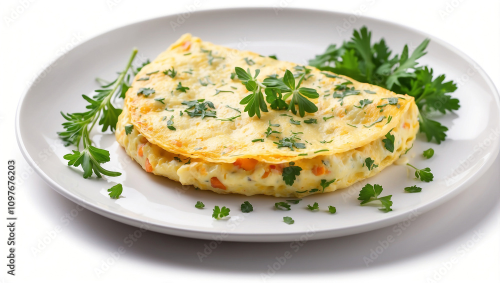 Delicious Cheese Omelette Garnished Delicious Cheese Omelette Garnished