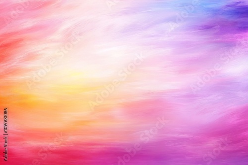 Watercolor of Dreamy Pastel Landscape with Blurred Brushstrokes and Ethereal Hues romantic sky color photo