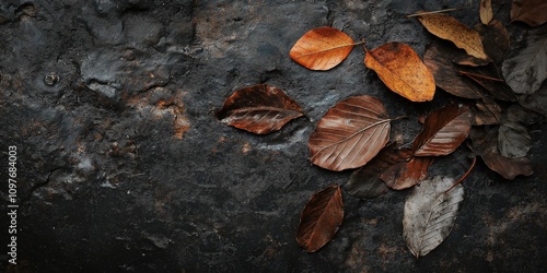 Autumn leaves lying on the floor world winning photo created by ai