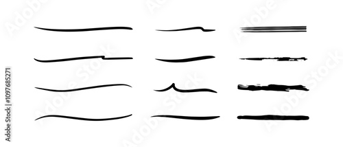 hand drawn underline collection illustration.