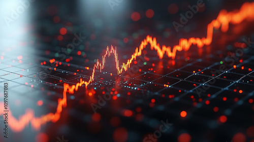 Wallpaper Mural red stock market graph line sharply descending against a dark background conveying the theme of economic decline financial instability and market volatility symbolizes anxiety risk and potential loss  Torontodigital.ca