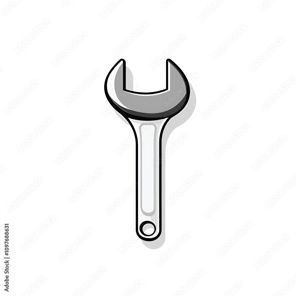 Mechanical wrench graphic design digital workspace vector art modern environment simplistic viewpoint tool concept for branding Mechanical wrench graphic design digital workspace vector art modern environment simplistic viewpoint tool concept for branding