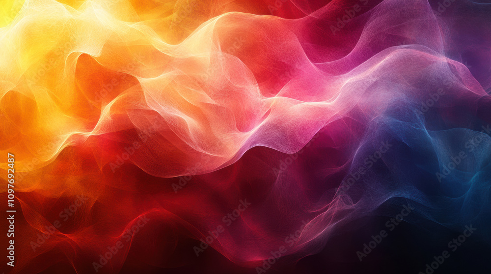 Vibrant abstract waves of color create dynamic visual effect Vibrant abstract waves of color create dynamic visual effect