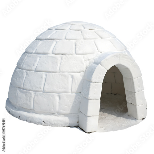 Igloo, isolated on transparent background photo