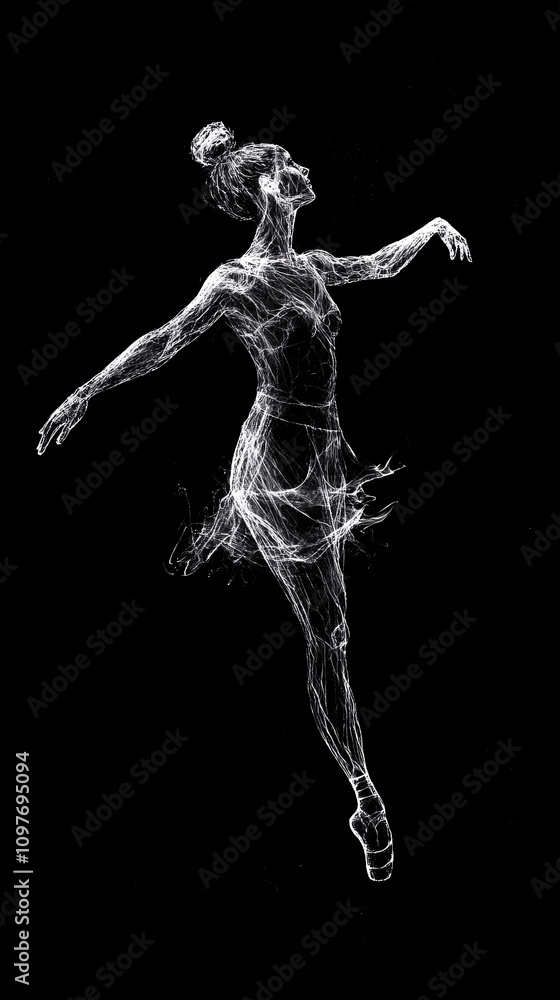 Obraz premium Dancing woman - ballet dancer or performer with colorfu on background. Copyspace. Modern design. Contemporary art collage. Concept of summertime, vacation, mood, beach, travel, leisure activity