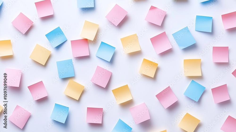 Sticky Note Post It Board Office. Business people meeting at office and use post it notes to share idea. Brainstorming concept. Sticky note on glass wall or blackboard. Set of colorful blank notes. Sticky Note Post It Board Office. Business people meeting at office and use post it notes to share idea. Brainstorming concept. Sticky note on glass wall or blackboard. Set of colorful blank notes.