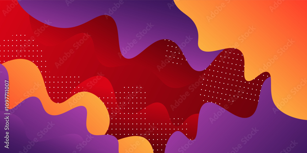 Purple and orange geometric business banner design. Creative banner design with wave and line shape as template. Simple design on red horizontal banner. eps10 Purple and orange geometric business banner design. Creative banner design with wave and line shape as template. Simple design on red horizontal banner. eps10