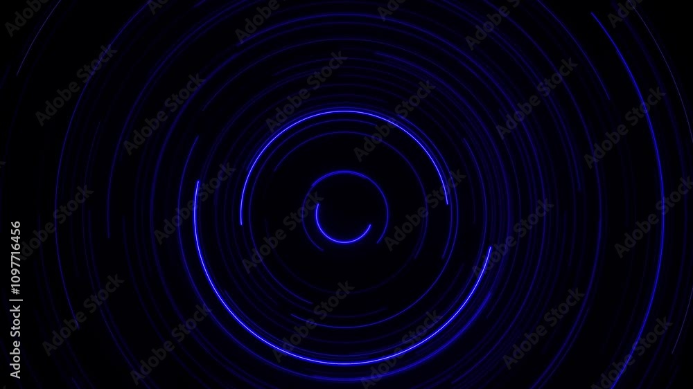 Circular laser animation, abstract black and blue neon circle light abstract background motion graphics Circular laser animation, abstract black and blue neon circle light abstract background motion graphics