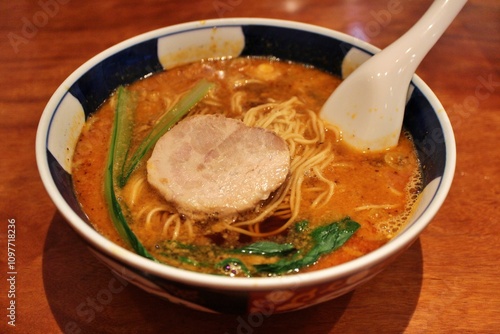 Chinese cuisine: dandan noodle soup in Tokyo, Japan photo