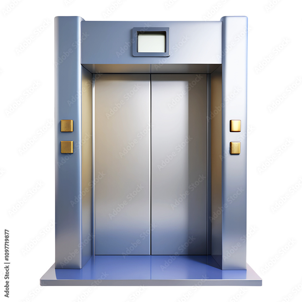 elevator door 3d icon in cartoon plastic style minimal isolated on transparent white background, clipping path elevator door 3d icon in cartoon plastic style minimal isolated on transparent white background, clipping path