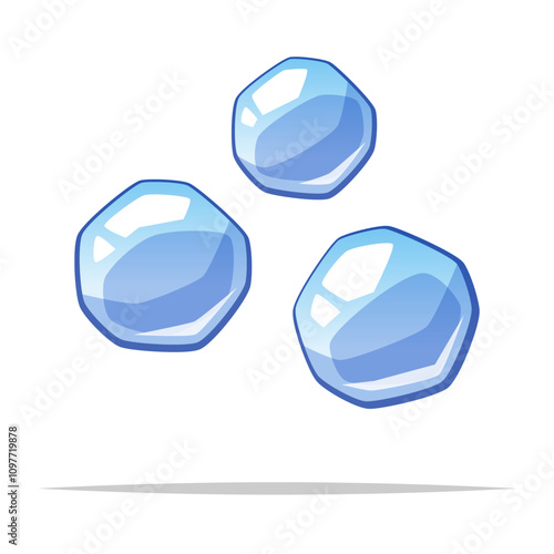 Hailstones ice vector isolated illustration