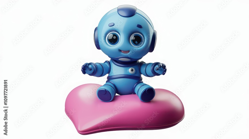 Baby Robot 3D Render with Isolated Background in Blue Color Technology Humanoid Robot Future toy Background. Blue Robot 3d isolated background humanoid Futuristic Technology Baby Robot 3D Render with Isolated Background in Blue Color Technology Humanoid Robot Future toy Background. Blue Robot 3d isolated background humanoid Futuristic Technology