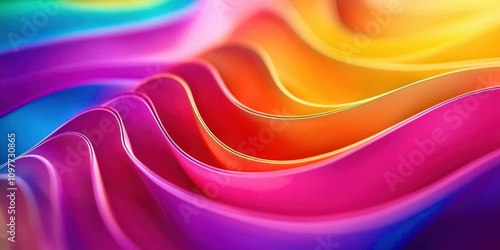 Wallpaper Mural A colorful wave of fabric with a rainbow of colors Torontodigital.ca