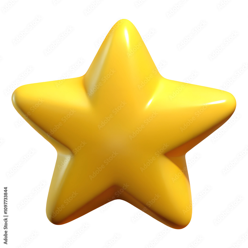 yellow star 3d icon in cartoon plastic style minimal isolated on transparent white background, clipping path yellow star 3d icon in cartoon plastic style minimal isolated on transparent white background, clipping path