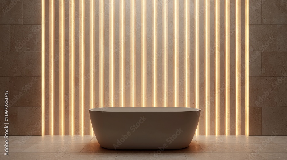 Modern Minimalist Bathroom Design Geometric Walls Freestanding Tub Warm Lighting Modern Minimalist Bathroom Design Geometric Walls Freestanding Tub Warm Lighting