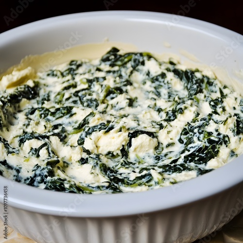 Green Fresh Vegetarian Creamy riccota cheese spinach Healthy Vegetarian Food photo