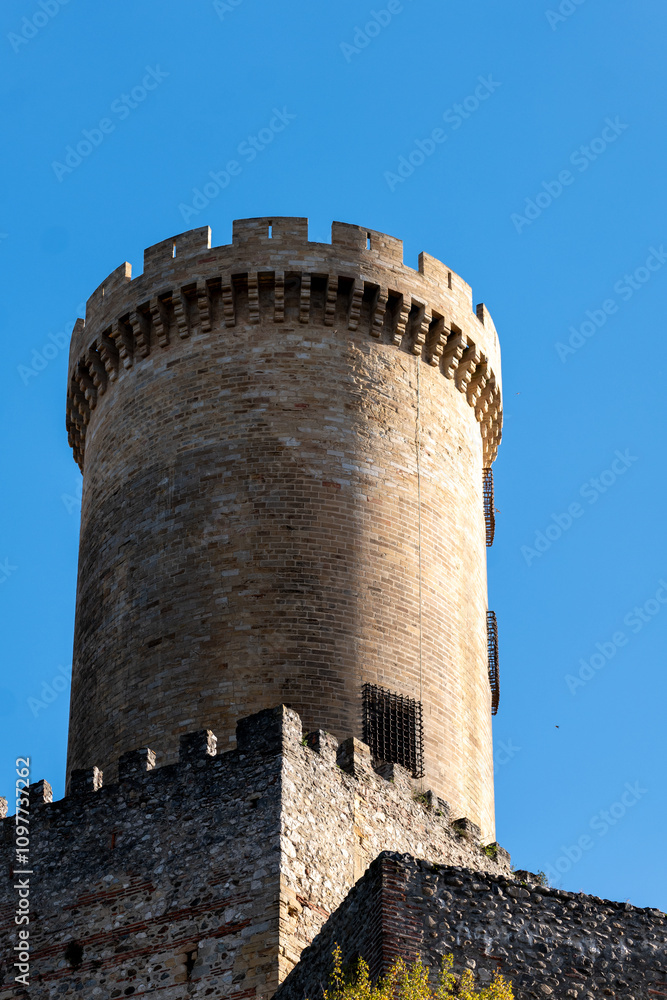 tower of castle, castle of Foix, Ariège tower of castle, castle of Foix, Ariège