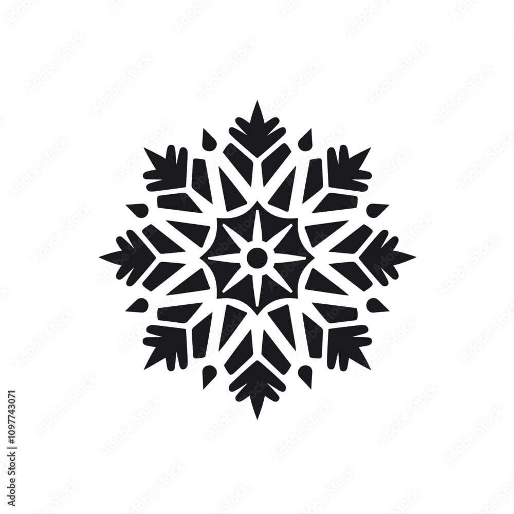 Minimalist Snowflake Symbol in Black – Isolated Vector
Minimalist Snowflake Symbol in Black – Isolated Vector