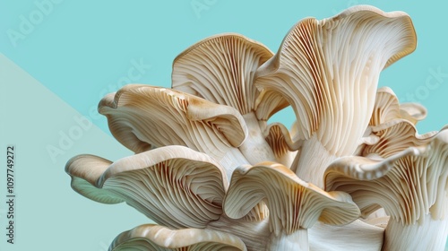 Mushroom photographed on a basic background, amazing mushroom closeup. Background sober, mushroom bold.