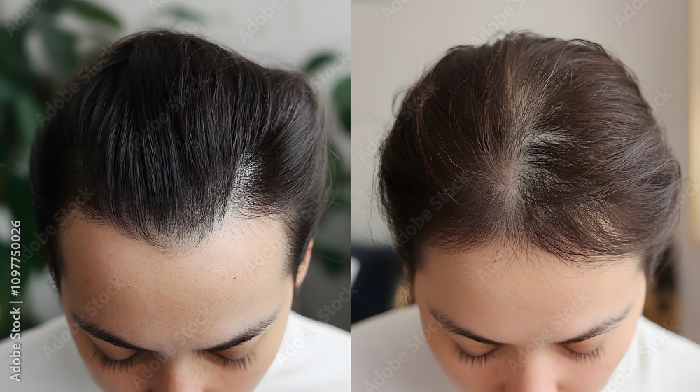 Hair loss treatment before & after. Hair loss treatment before & after.
