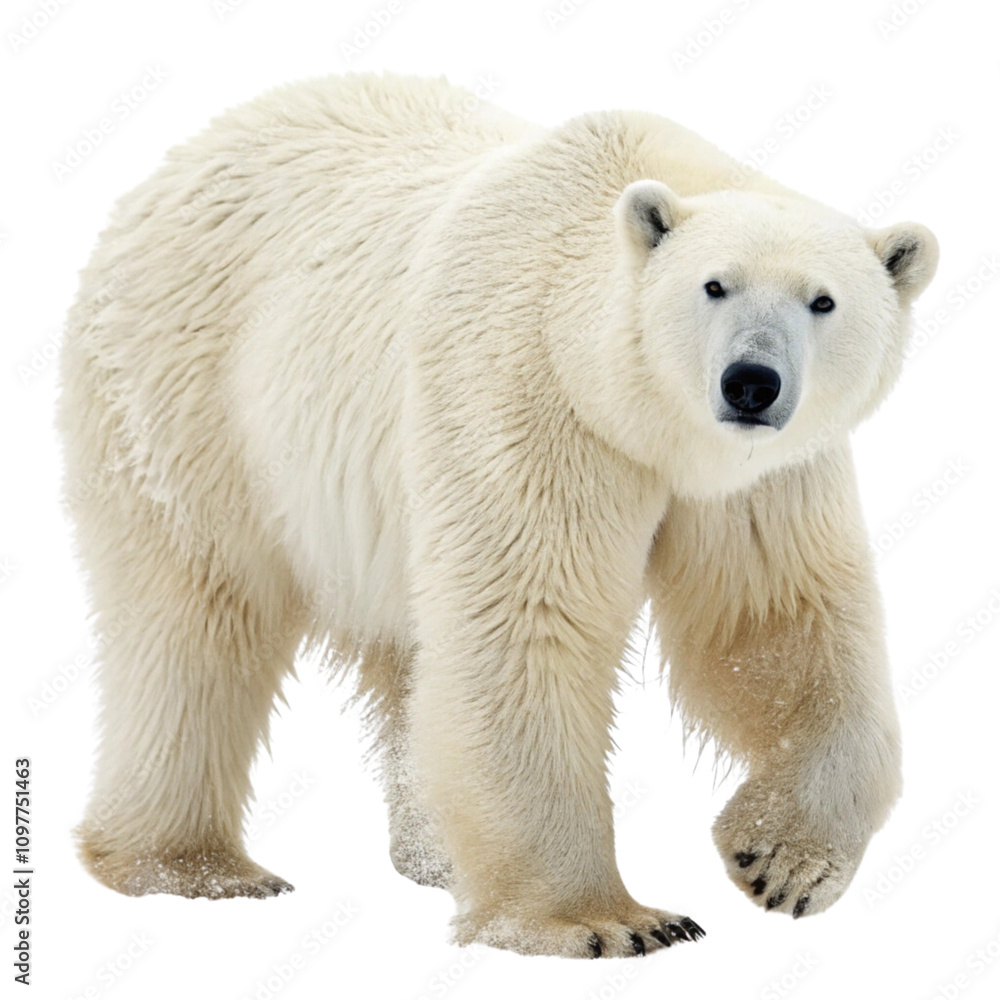 white polar bear isolated on transferred background white polar bear isolated on transferred background