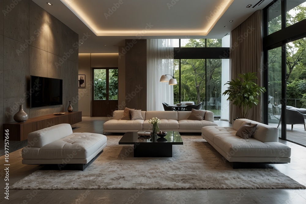 Fototapeta premium modern living interior