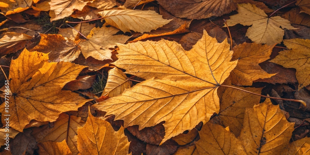 Close-Up of Golden Brown Leaves Showcasing Detailed Textures and Veins in Autumn Splendor, Nature's Beauty, Fall Foliage, Natural Patterns, Seasonal Changes, Leaf Details, Textures of Nature Close-Up of Golden Brown Leaves Showcasing Detailed Textures and Veins in Autumn Splendor, Nature's Beauty, Fall Foliage, Natural Patterns, Seasonal Changes, Leaf Details, Textures of Nature