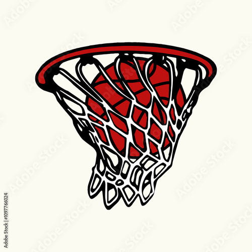ring basketball vector drawing