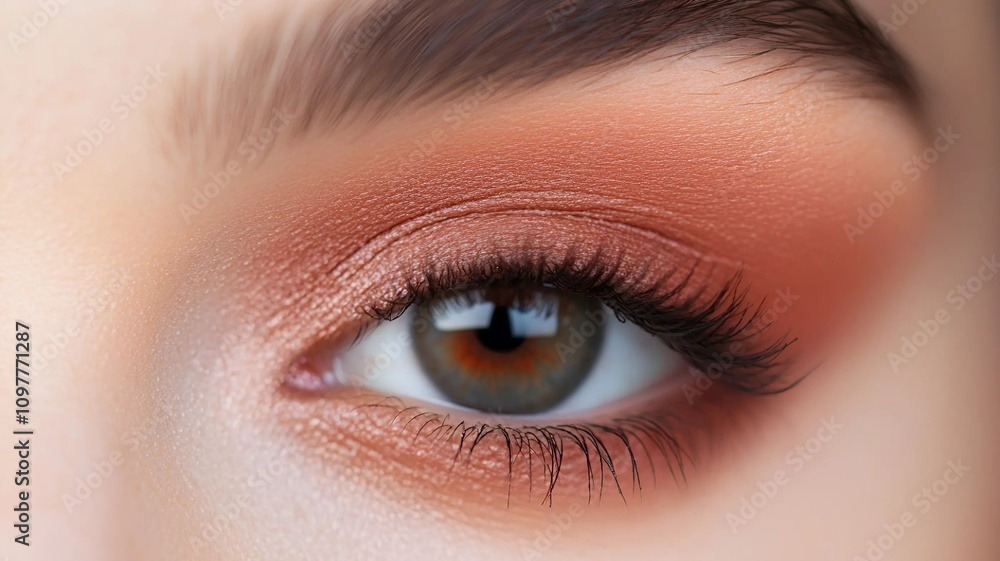 Fototapeta premium A Warm Blend of Burnt Orange, Deep Brown, and Soft Peach, Generative AI