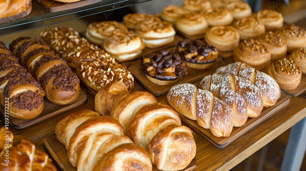 Assorted Bakery Items: A Collection of Freshly Baked Delights, Generative AI Assorted Bakery Items: A Collection of Freshly Baked Delights, Generative AI