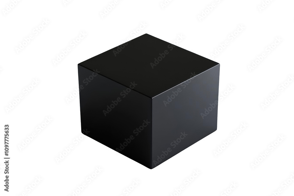 Embracing Simplicity. Black square isolated on white background realistic, detailed concept Embracing Simplicity. Black square isolated on white background realistic, detailed concept