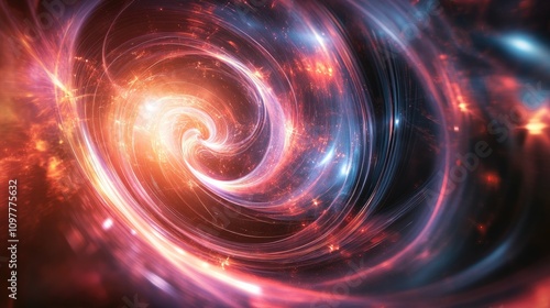 A mesmerizing cosmic swirl of vibrant colors and light, evoking a sense of infinite possibilities.