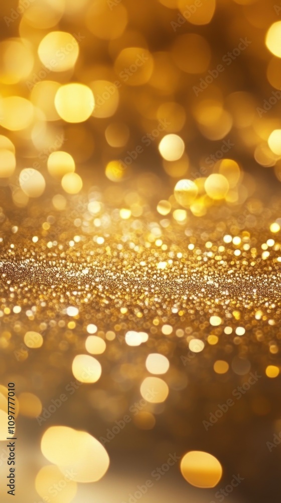 A mesmerizing background of shimmering golden bokeh lights, creating a festive and elegant atmosphere.