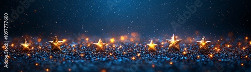 Enchanting christmas event with glimmering stars holiday wonderland digital art magical atmosphere close-up view festive spirit