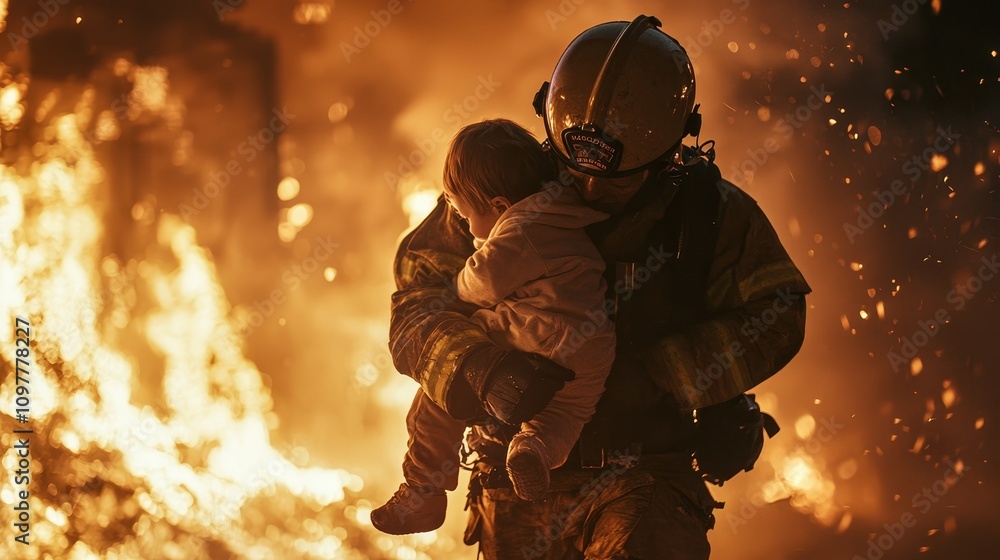 Heroic Rescue in the Flames Heroic Rescue in the Flames
