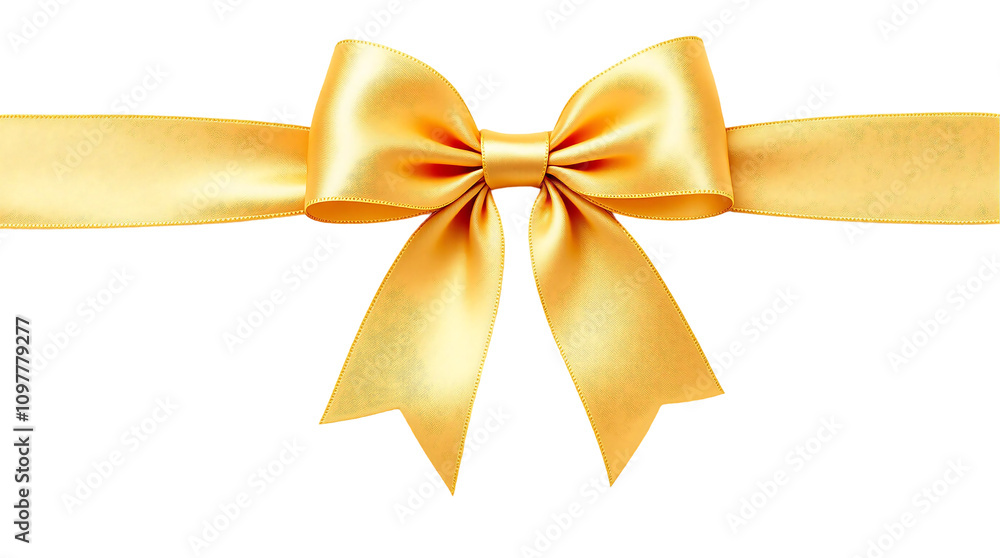 Golden ribbon bows on a transparent background. Golden ribbon bows on a transparent background.