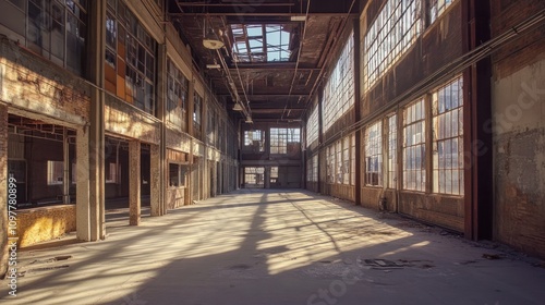 Wallpaper Mural Sunlit Ruins: An Abandoned Factory's Golden Hour Torontodigital.ca
