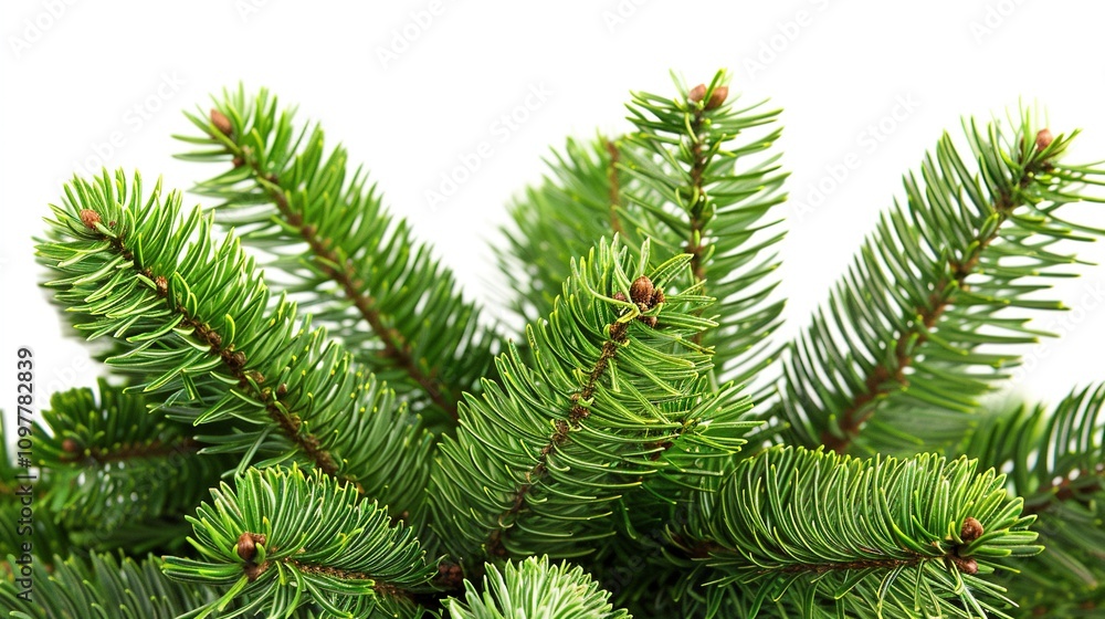 Christmas tree, branches in the morning Christmas tree, branches in the morning