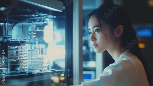 Woman Engaged in Learning About Quantum Computing Technology