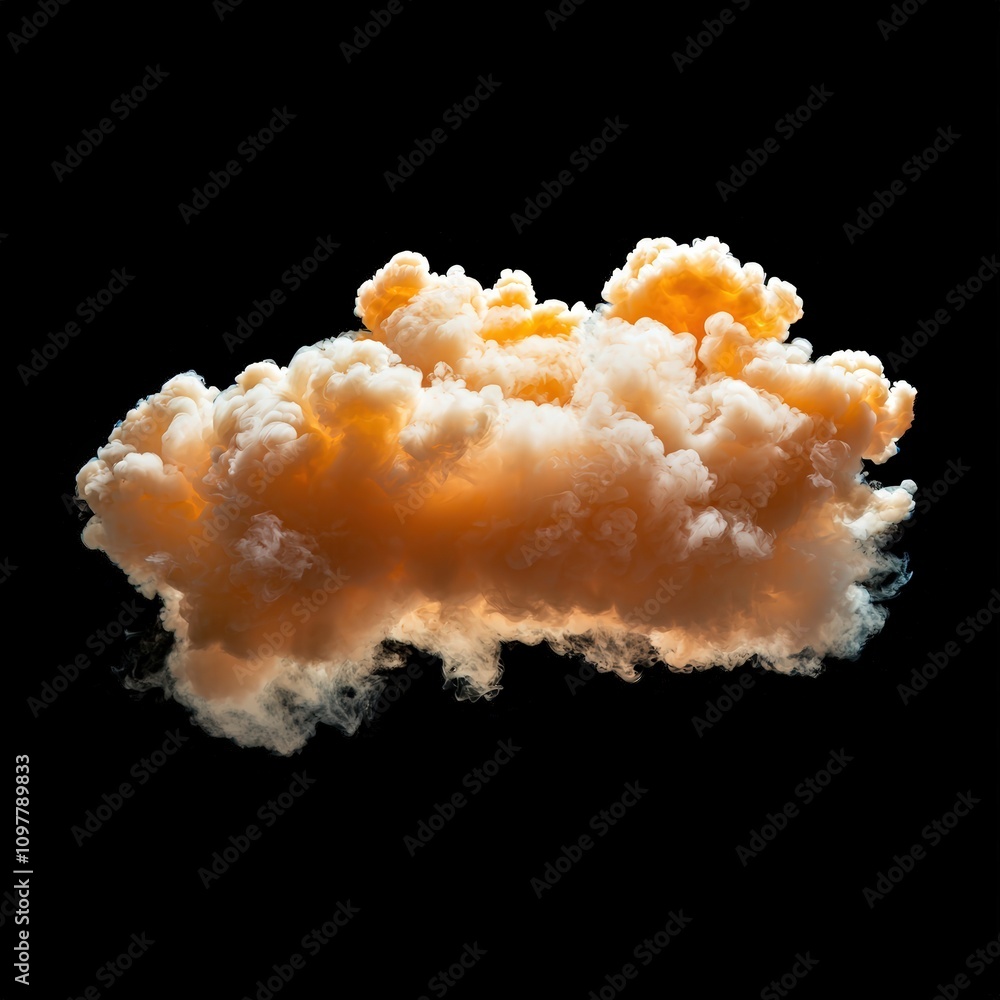 Soft orange cloud on a dark background Soft orange cloud on a dark background
