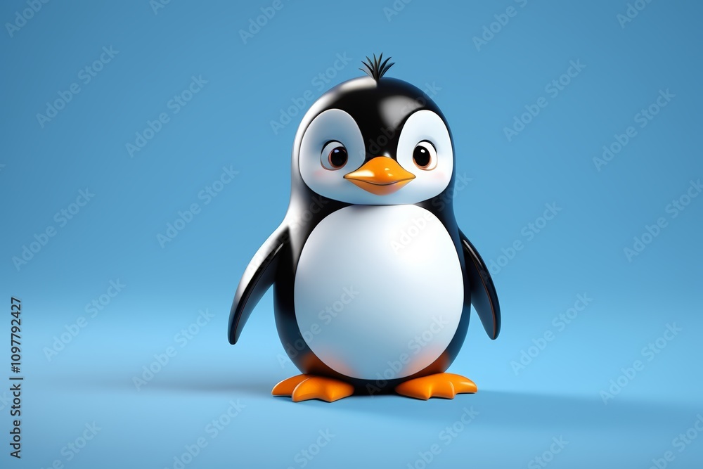 Naklejka premium arafed penguin with a white and black beak and a black nose