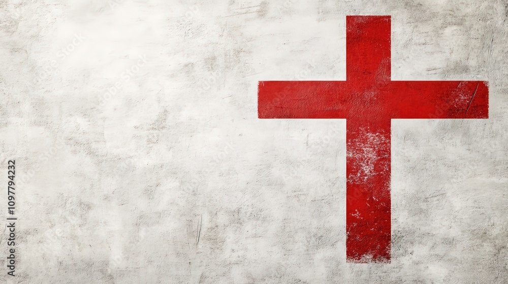 Red cross symbol on grunge background. Red cross symbol on grunge background.