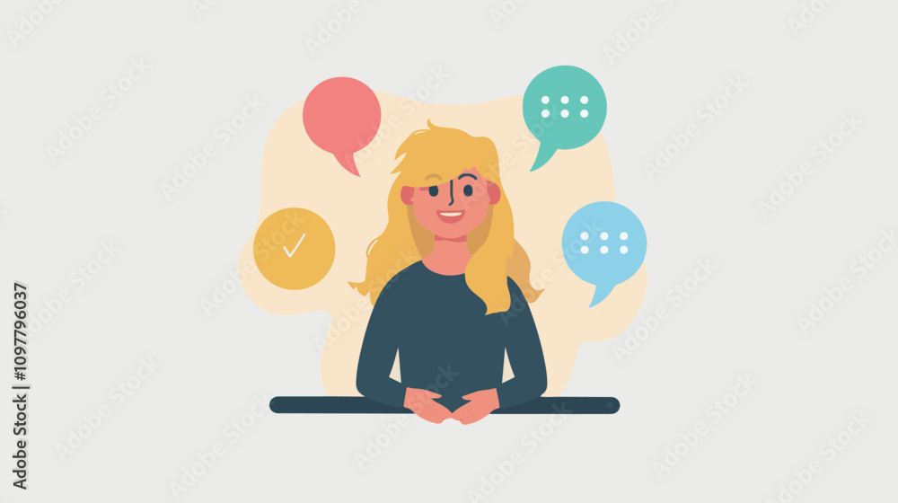Vector Illustration of Desk Conversation Vector Illustration of Desk Conversation
