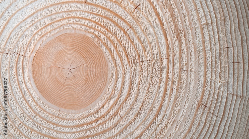 Fototapeta premium Natural Wood Texture Cross Section Tree Rings Organic Background Wooden Slice Pattern