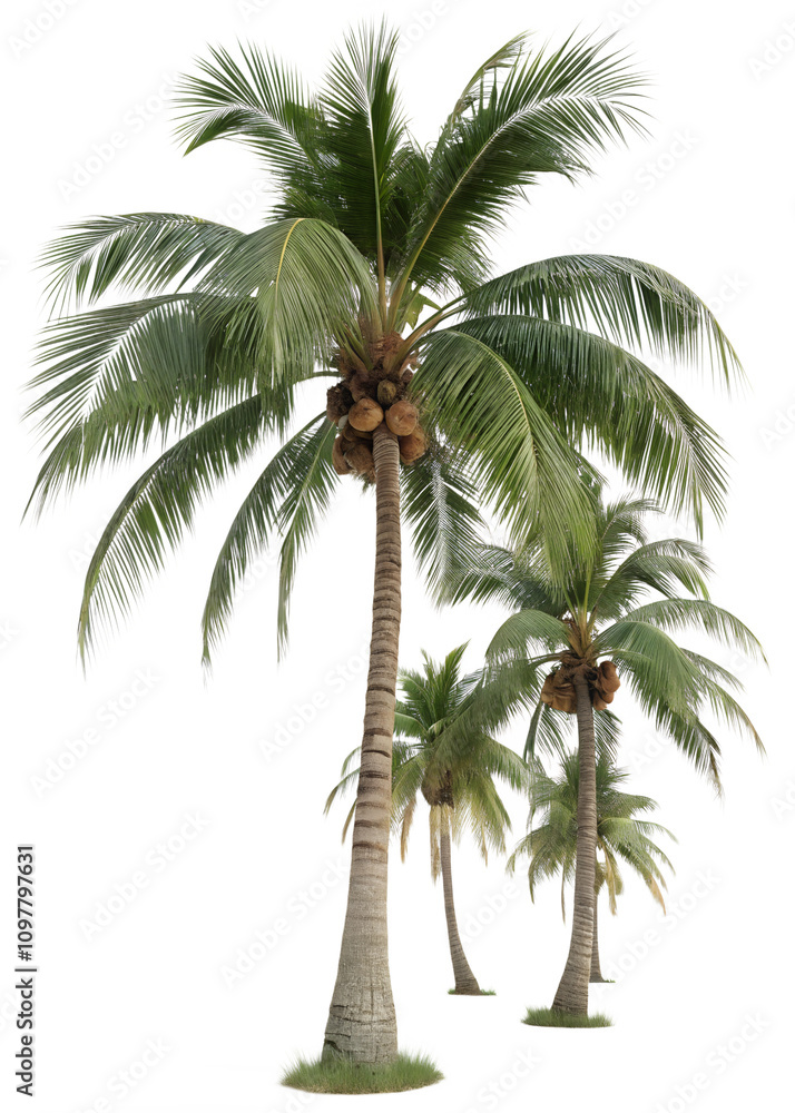 Obraz premium palm tree isolated on white background