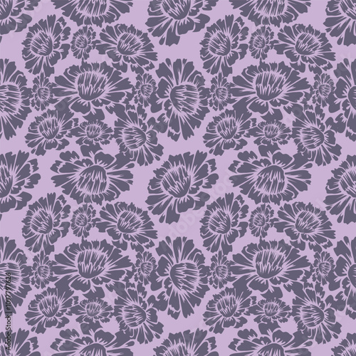 Botanical Beauty: Seamless Pattern of Exotic and Colorful Flowers